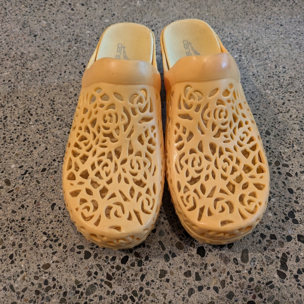 Yellow Dansko Slip-On Clogs